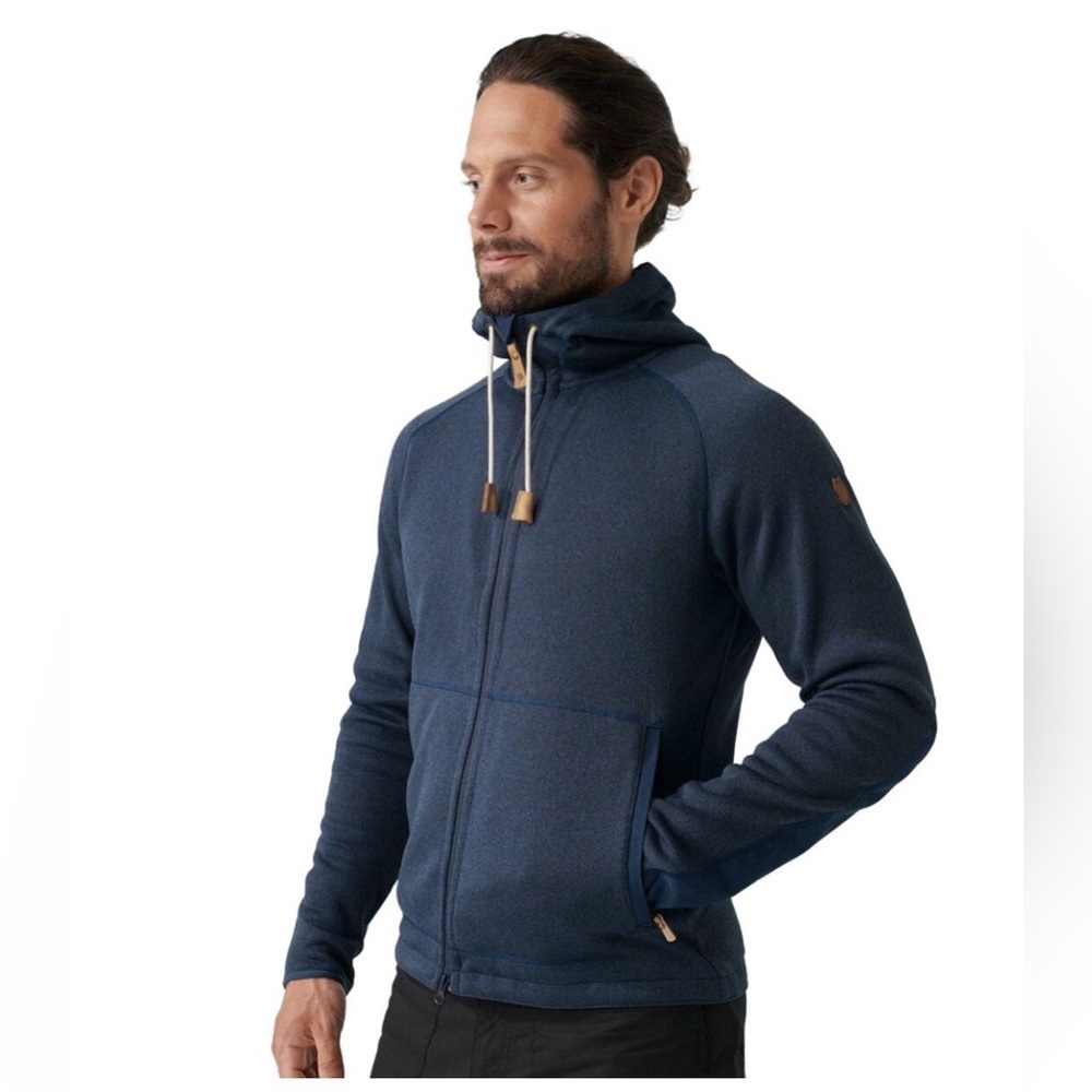 Fjallraven Ovik Fleece Hoodie Jacket blue
